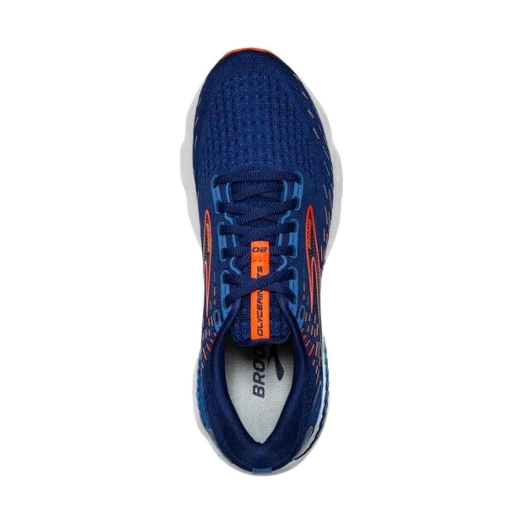 Brooks Men's Glycerin GTS 20 Road Running Shoes - Blue Depths/Palace Blue/Orange - Lenny's Shoe & Apparel