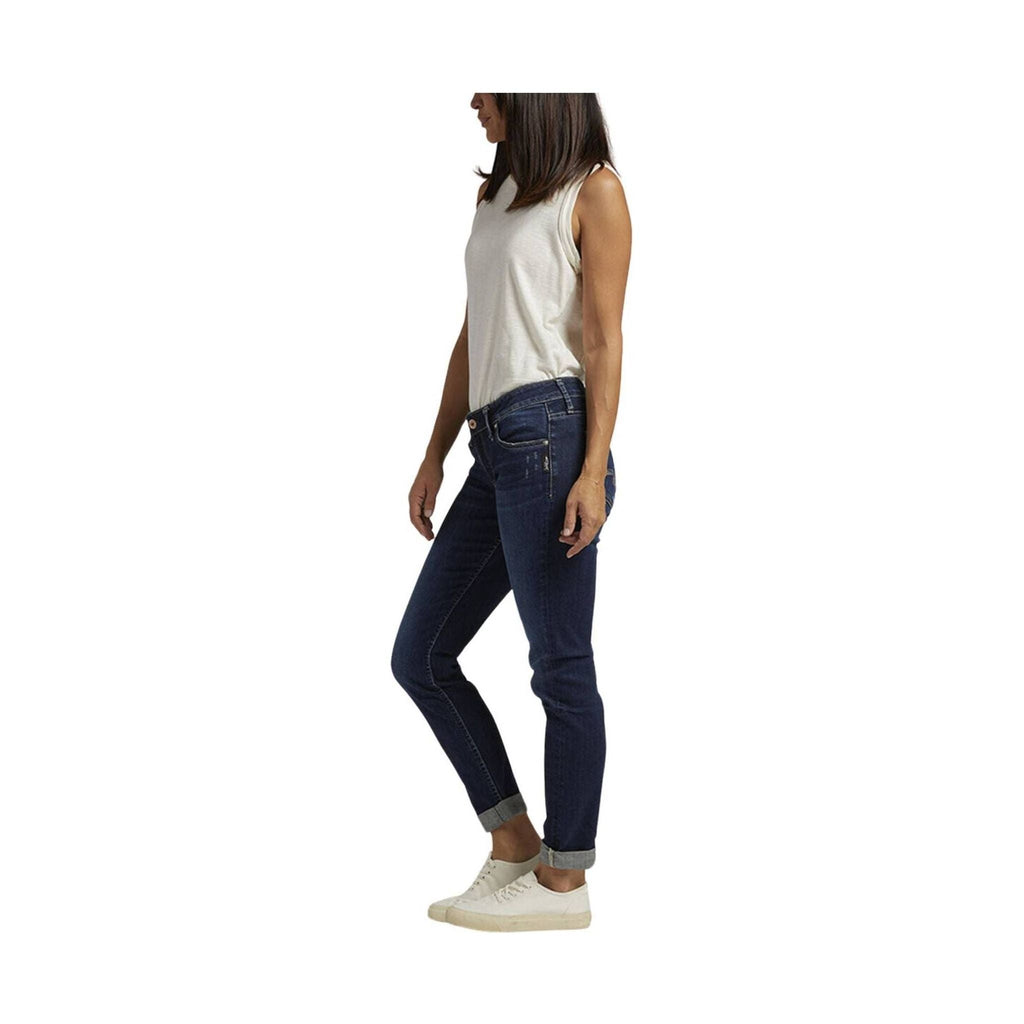 Silver Jeans Women's Boyfriend Mid Rise Slim Leg Jeans - Indigo - Lenny's Shoe & Apparel