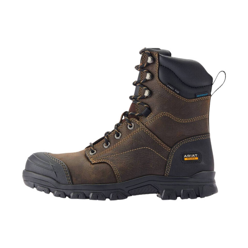 Ariat Men's Treadfast 8" Waterproof Steel Toe Work Boot - Dark Brown - Lenny's Shoe & Apparel