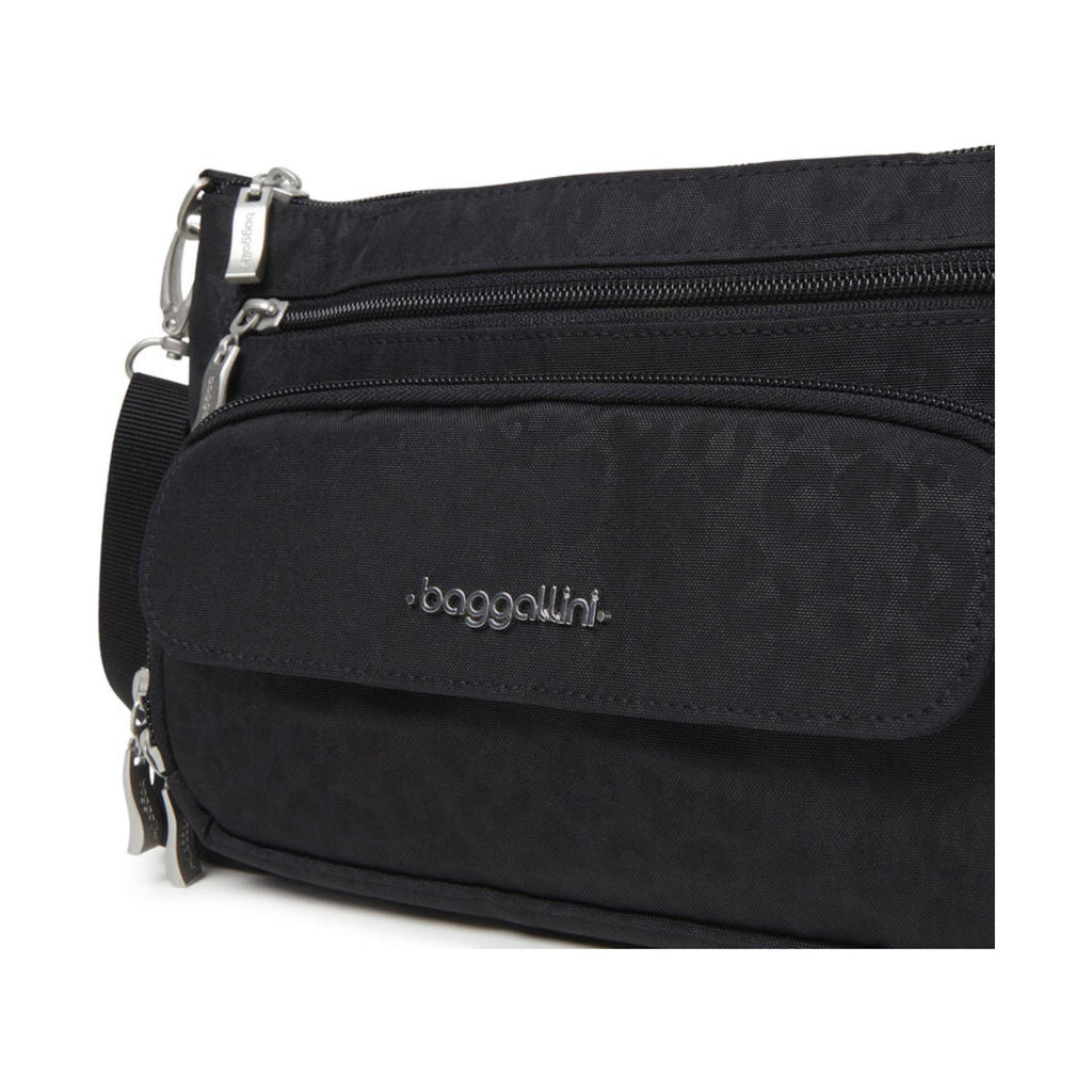 Baggallini Original RFID everyday XBody - Black Cheetah Embossed - Lenny's Shoe & Apparel