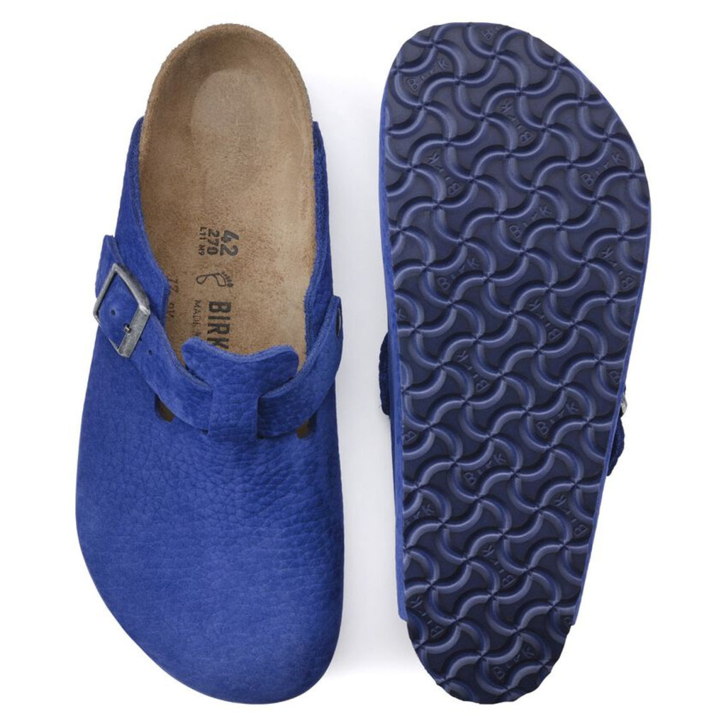 Birkenstock Boston Nubuck Leather Clog - Indigo Blue - Lenny's Shoe & Apparel