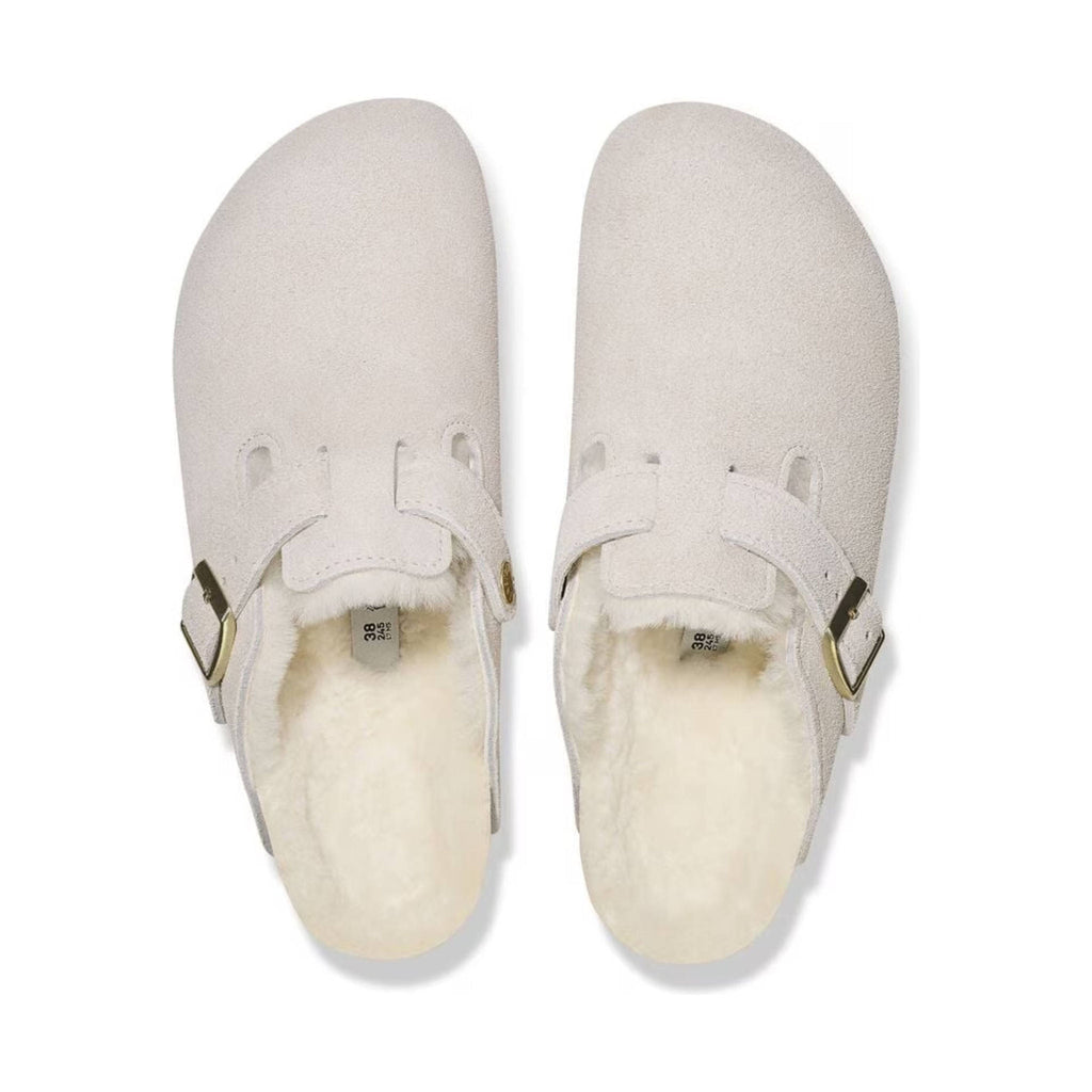 Birkenstock Boston Shearling - Antique White - ONLINE STORE CREDIT/EXCHANGE ONLY - Lenny's Shoe & Apparel