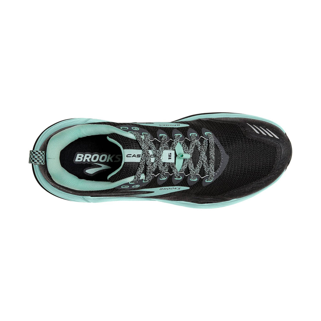 Brooks Women's Cascadia 16 Trail Running Shoes - Black/Ebony/Yucca - Lenny's Shoe & Apparel