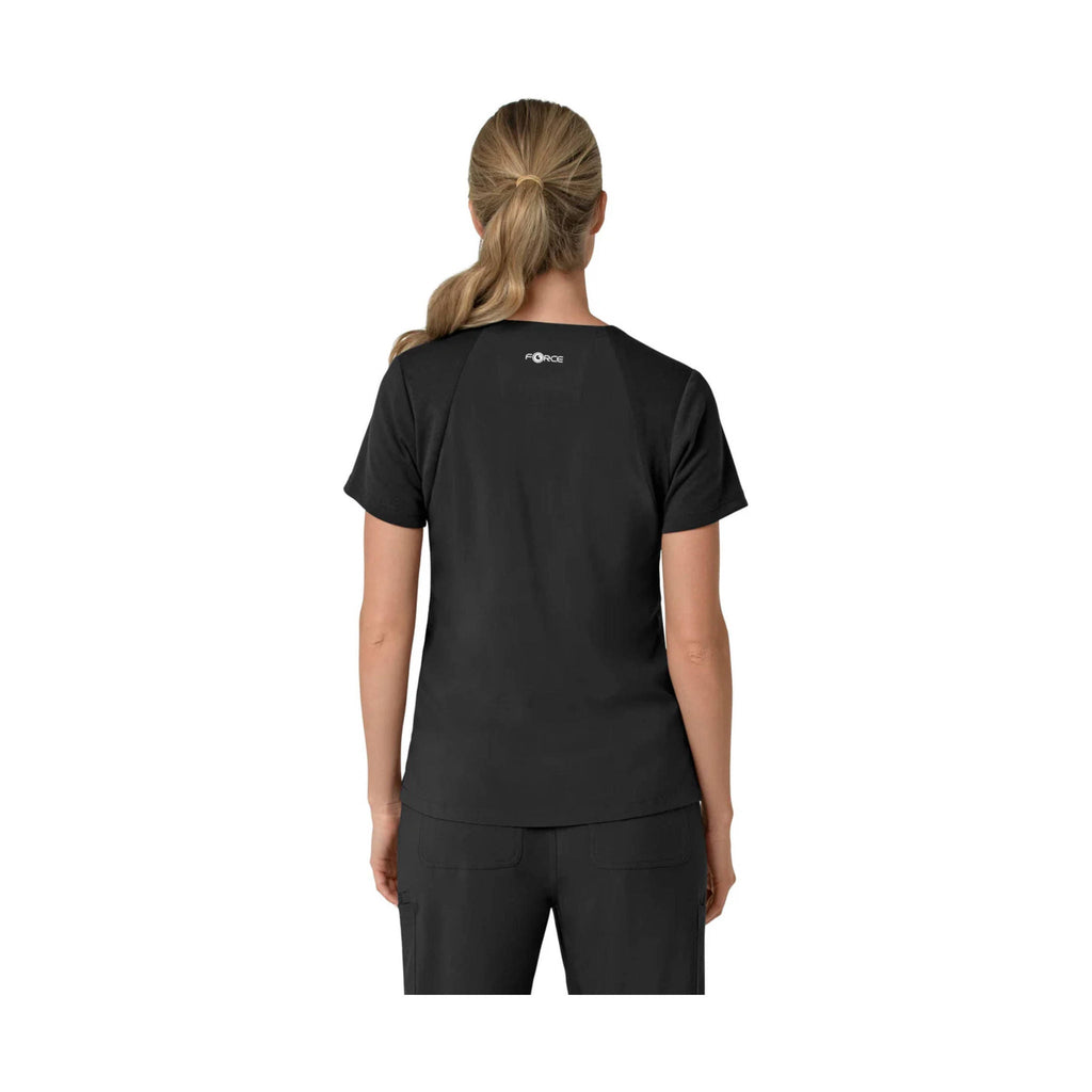 Carhartt Women's Force Cross Flex Panel V Neck Scrub Top - Black - Lenny's Shoe & Apparel