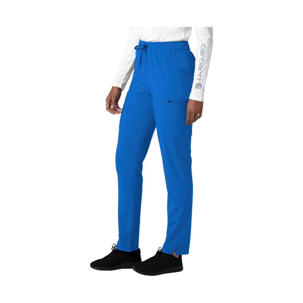 Carhartt Women's Force Cross Flex Straight Leg Cargo Scrub Pant - Royal Blue - Lenny's Shoe & Apparel