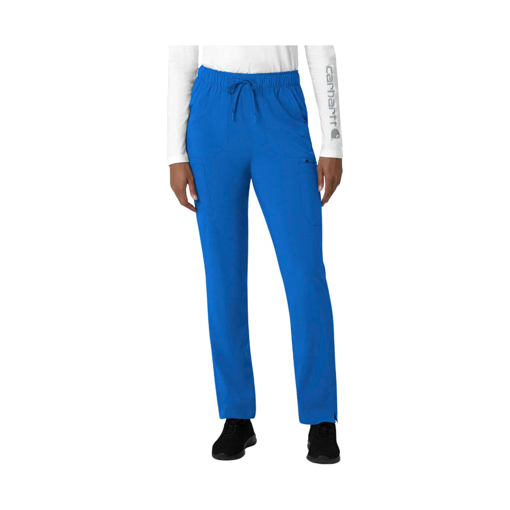 Carhartt Women's Force Cross Flex Straight Leg Cargo Scrub Pant - Royal Blue - Lenny's Shoe & Apparel