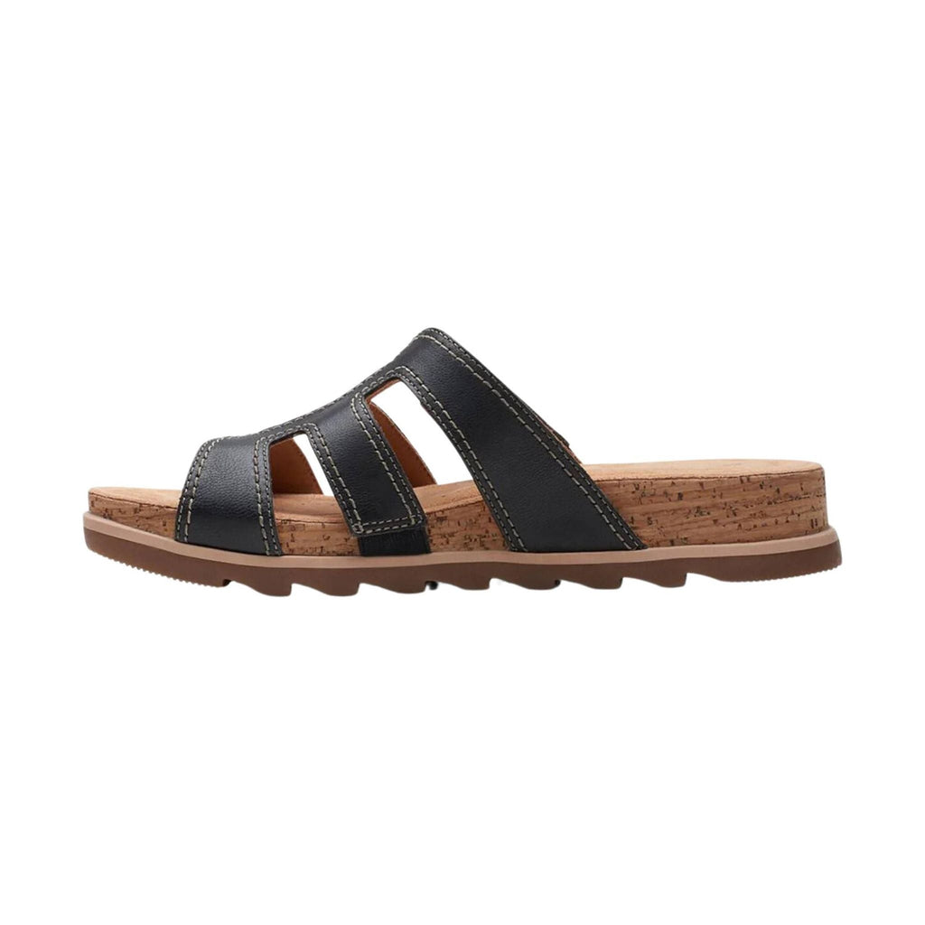 Clarks Women's Yacht Coral Sandal - Black - Lenny's Shoe & Apparel