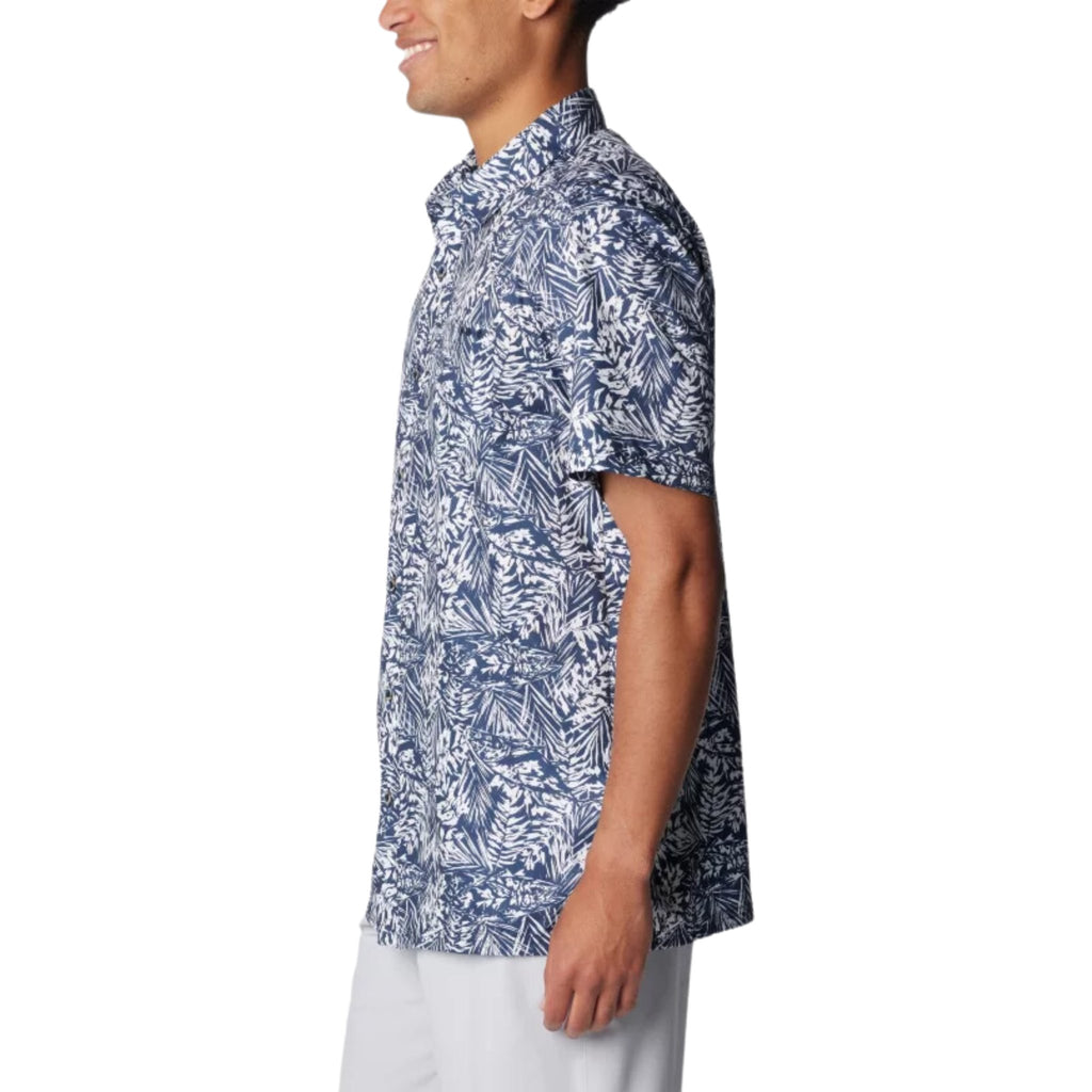 Columbia Men's Super Slack Tide Camp Shirt - Collegiate Navy Tunado Tonal - Lenny's Shoe & Apparel