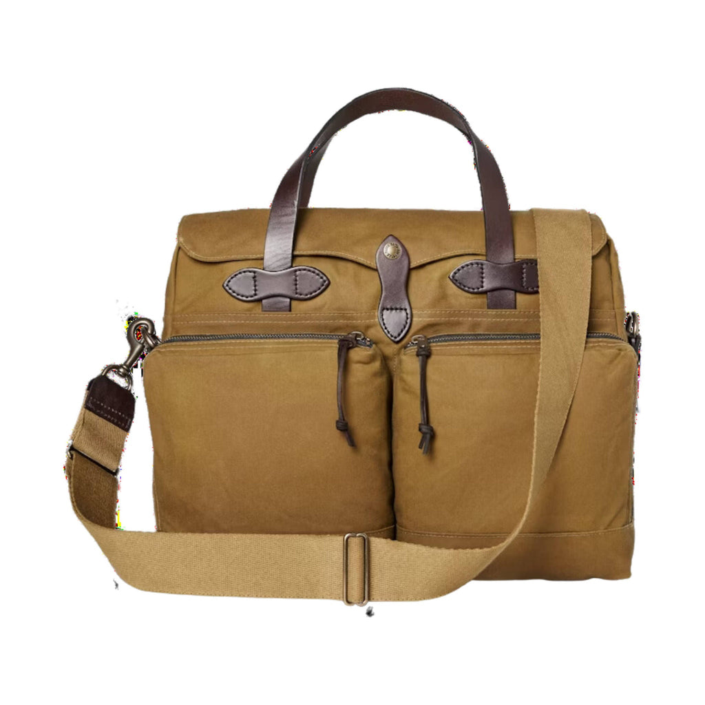 Filson 24 Hour Tin Cloth Briefcase - Dark Tan - Lenny's Shoe & Apparel