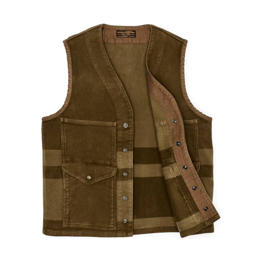 Filson Men's Beartooth Cruiser Vest - Marsh Olive Stripe - Lenny's Shoe & Apparel