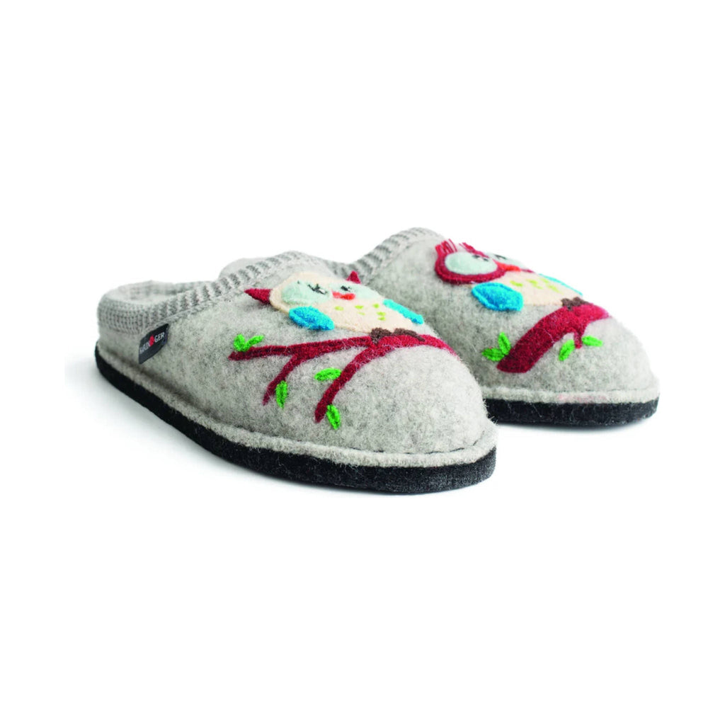 Haflinger Olivia Slippers - Grey - Lenny's Shoe & Apparel