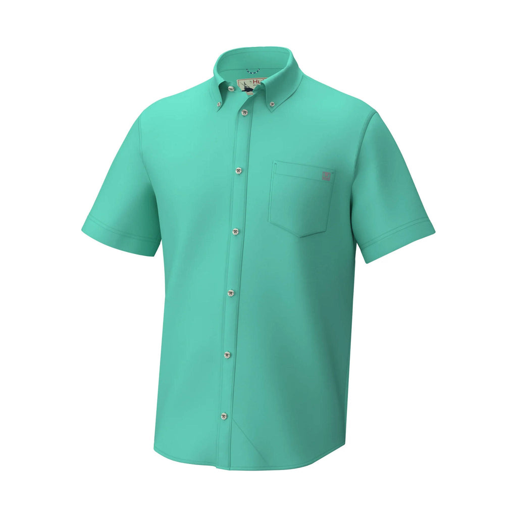 Huk Men's Kona Solid Button Down Top - Bermuda - Lenny's Shoe & Apparel