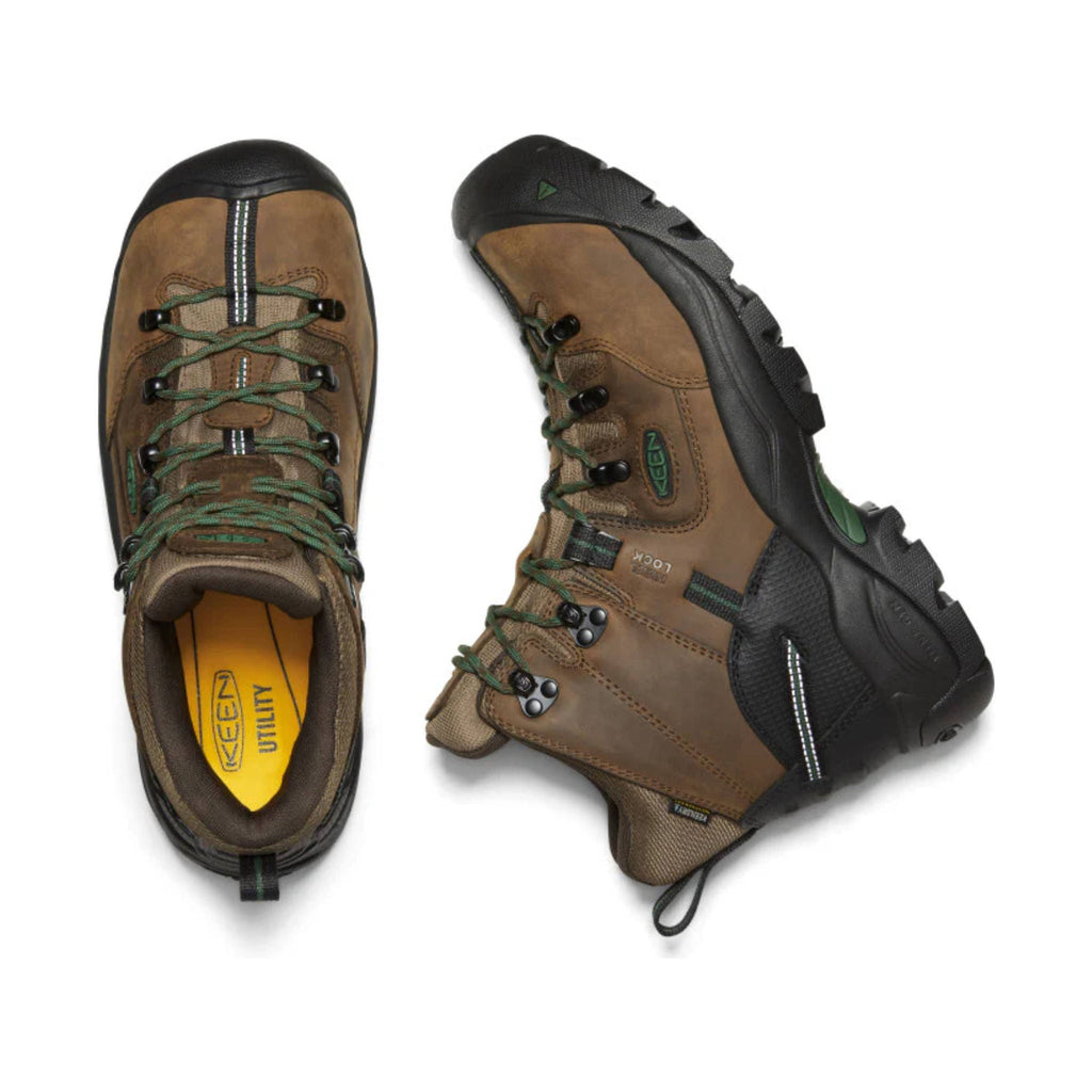 KEEN Utility Men's Pittsburgh Energy 6 Inch Waterproof Carbon Fiber Toe Work Boots - Cascade Brown/Greener Pastures - Lenny's Shoe & Apparel