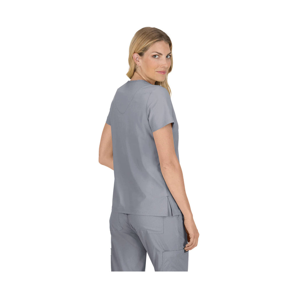 Koi Women's Becca Scrub Top - Platinum Grey - Lenny's Shoe & Apparel