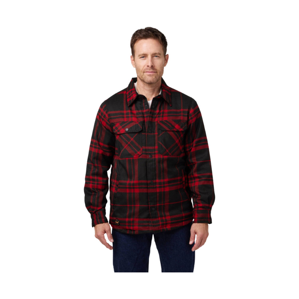 Mobile Warming Men's Flannel Heated Shirt Jacket - Black/Red - Lenny's Shoe & Apparel