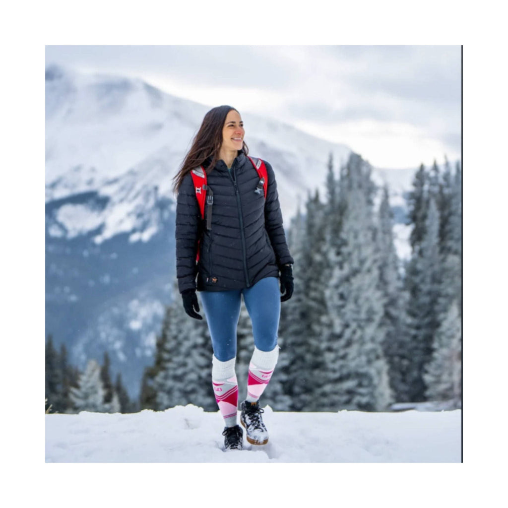 Mobile Warming Women's Premium 2.0 Merino Heated Socks - Pink - Lenny's Shoe & Apparel