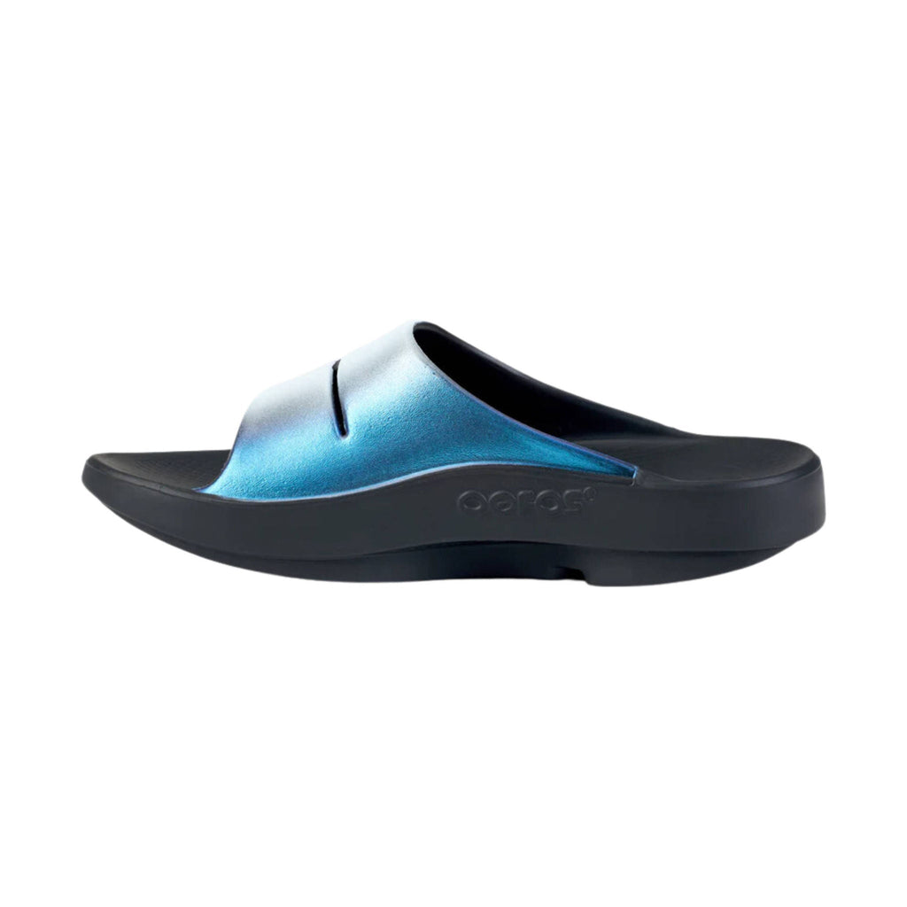 OOfos Women's OOahh Luxe Slide - Frost - Lenny's Shoe & Apparel