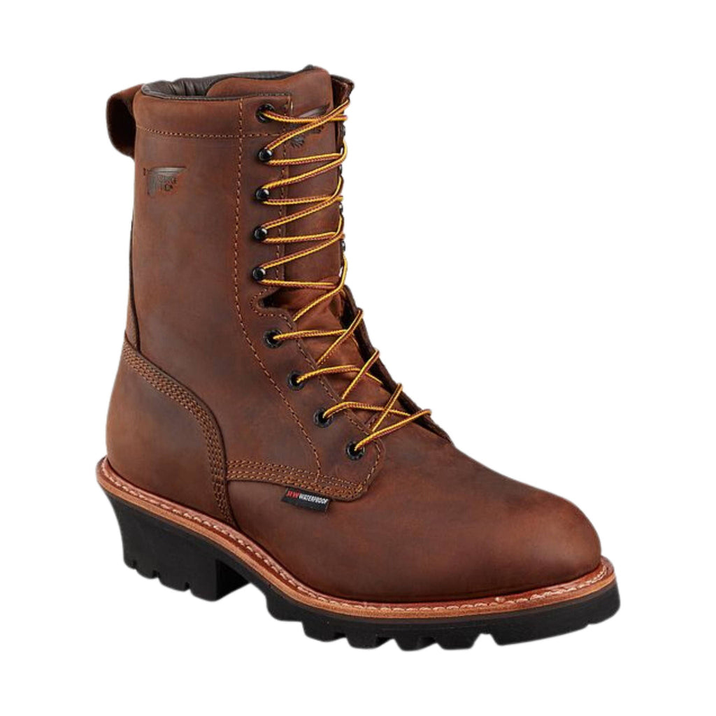 Red Wing Men's Loggermax 9 Inch Insulated Waterproof Steel Toe Work Boots - Brown/Black - Lenny's Shoe & Apparel