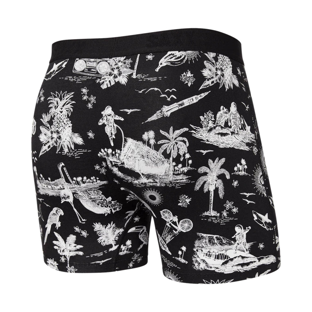 SAXX Men's Ultra Super Soft Boxer Brief - Black Astro Surf And Turf - Lenny's Shoe & Apparel