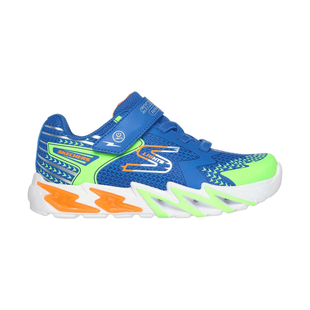 Skechers Kids' S Lights Flex Glow Bolt Shoes - Royal/Multi - Lenny's Shoe & Apparel