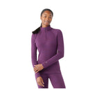 Smartwool Women's Classic Thermal Merino Layer Quarter Zip - Purple Iris Heather - Lenny's Shoe & Apparel