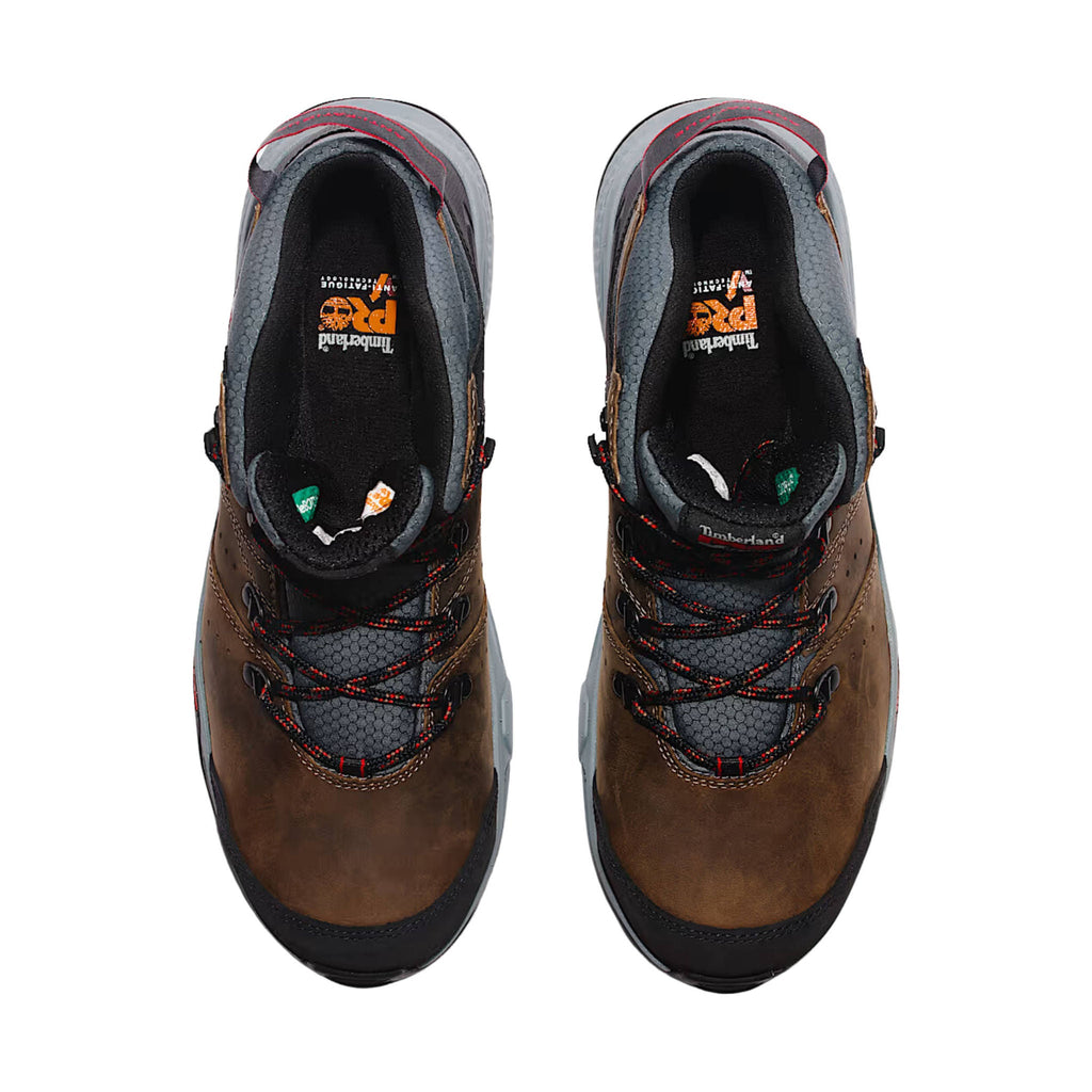 Timberland Pro Men's Switchback Composite Toe Waterproof Work Boots - Turkish Coffee Brown/Red - Lenny's Shoe & Apparel