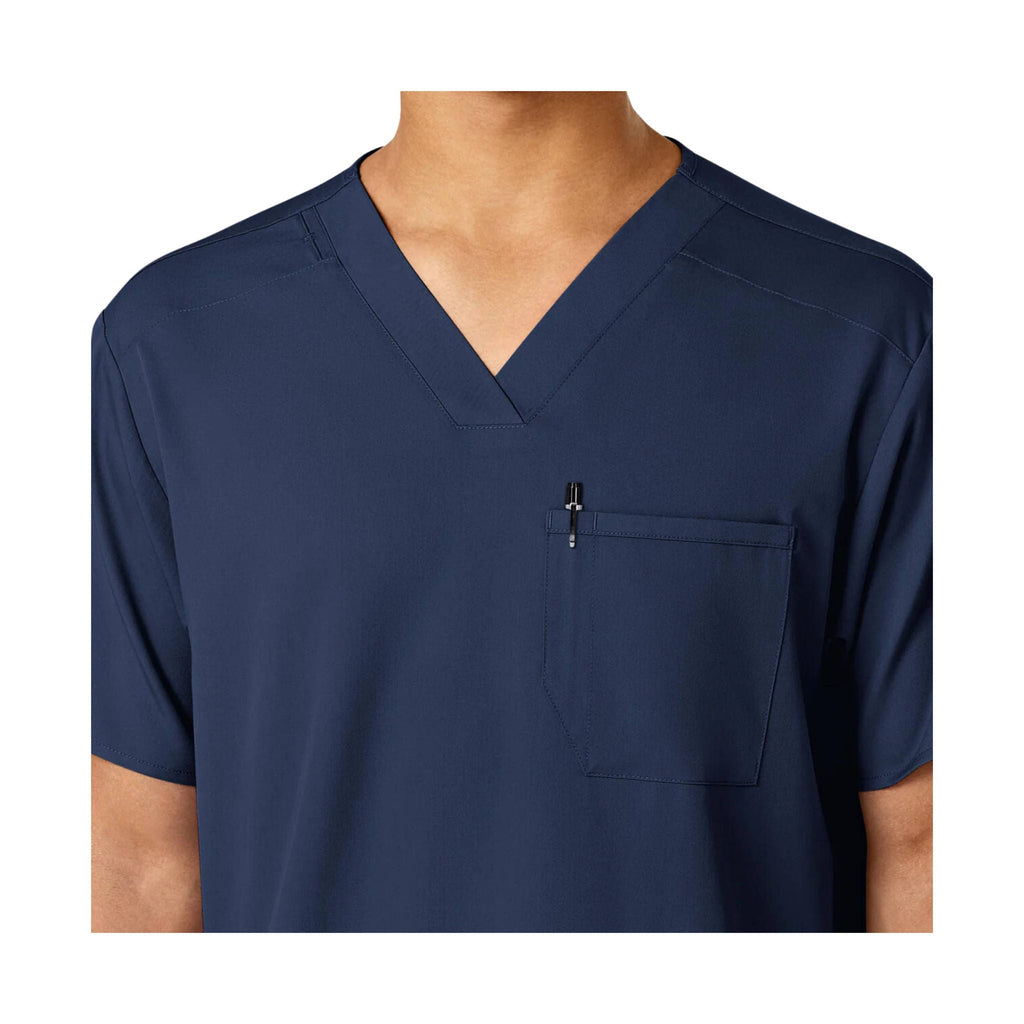 WonderWink Men's Pro V Neck Scrub Top - Navy - Lenny's Shoe & Apparel