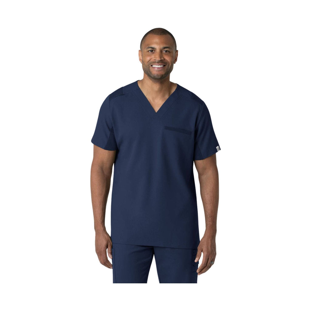 WonderWink Men's Utility V Neck Scrub Top - Navy - Lenny's Shoe & Apparel