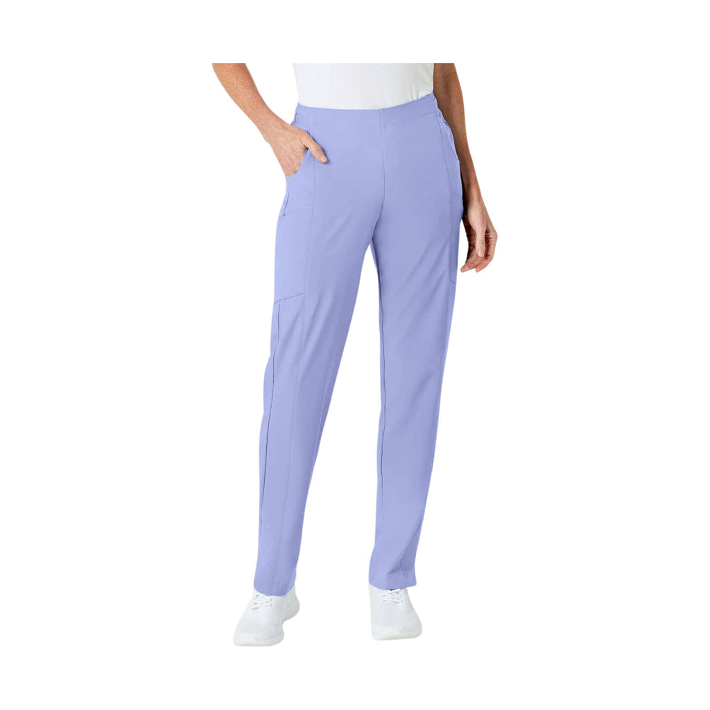 WonderWink Women's Flat Front Cargo Scrub Pant - Ceil Blue - Lenny's Shoe & Apparel