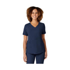 WonderWink Women's Renew V Neck Scrub Top - Navy Heather - Lenny's Shoe & Apparel