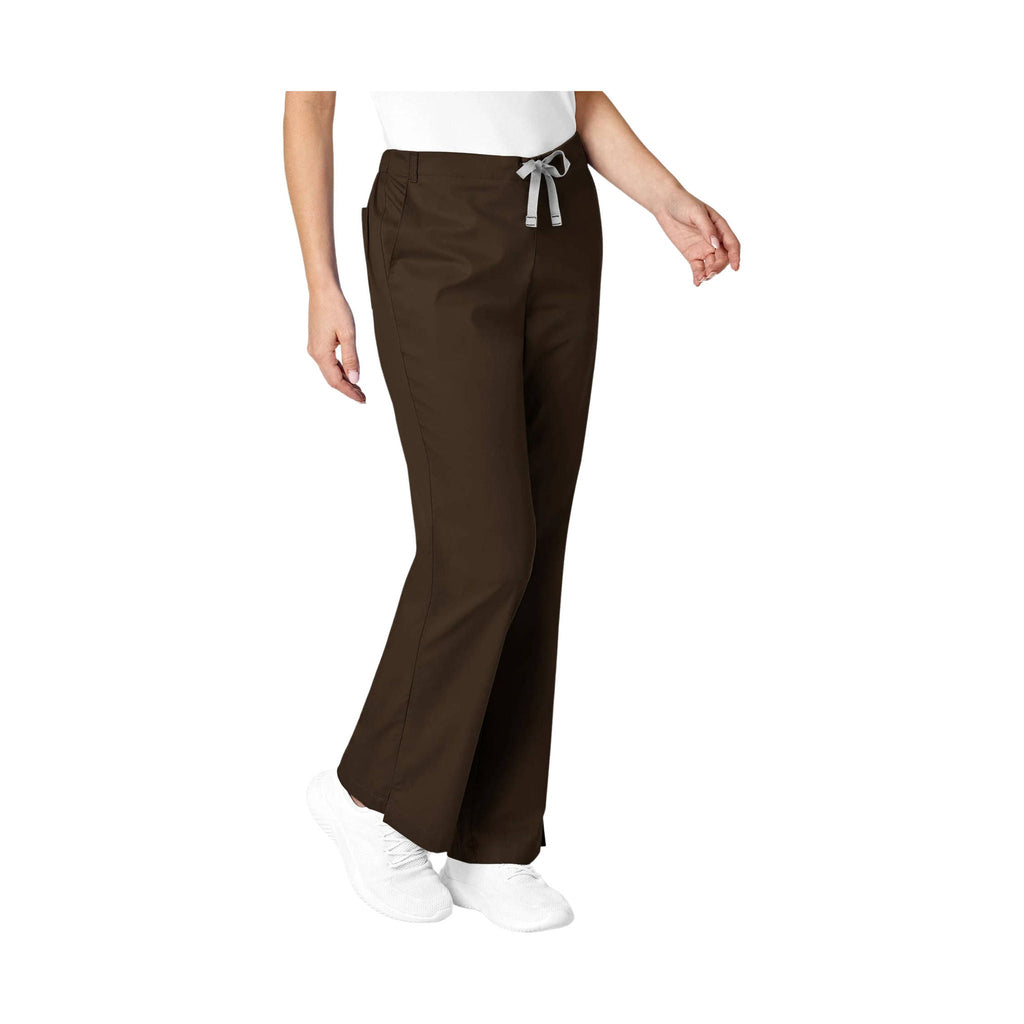 WonderWink Work Women's Flare Leg Scrub Pant - Chocolate - Lenny's Shoe & Apparel