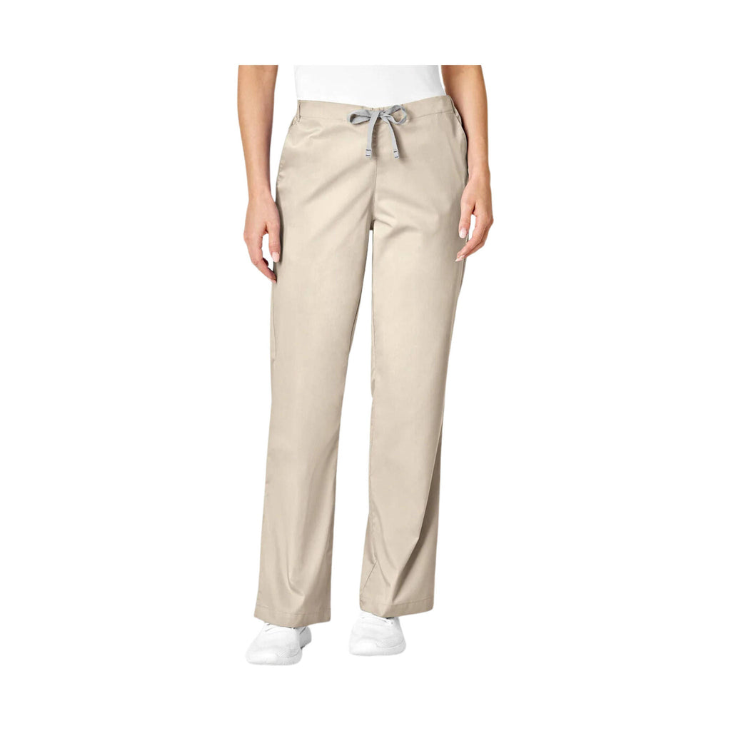 WonderWink Work Women's Flare Leg Scrub Pant - Khaki - Lenny's Shoe & Apparel