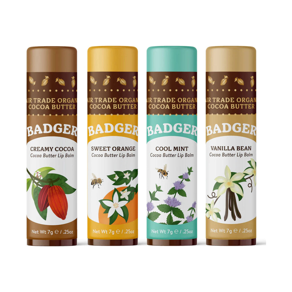 Badger Cocoa Butter Lip Balm 4-Pack - Brown Box - Lenny's Shoe & Apparel