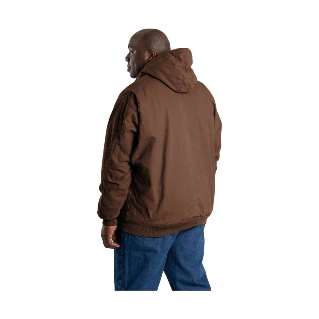 Berne Men's Heartland Washed Duck Hooded Work Jacket - Bark - Lenny's Shoe & Apparel