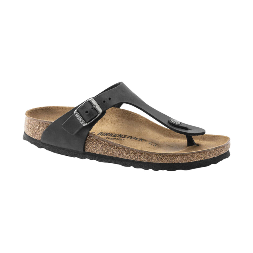 Birkenstock Gizeh Sandal - Oiled Leather Black - Lenny's Shoe & Apparel