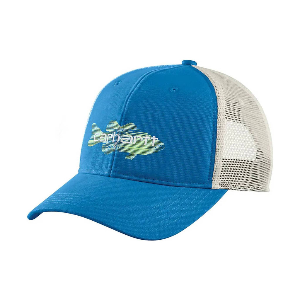 Carhartt Canvas Mesh Back Fish Graphic Cap - Azure Blue - Lenny's Shoe & Apparel