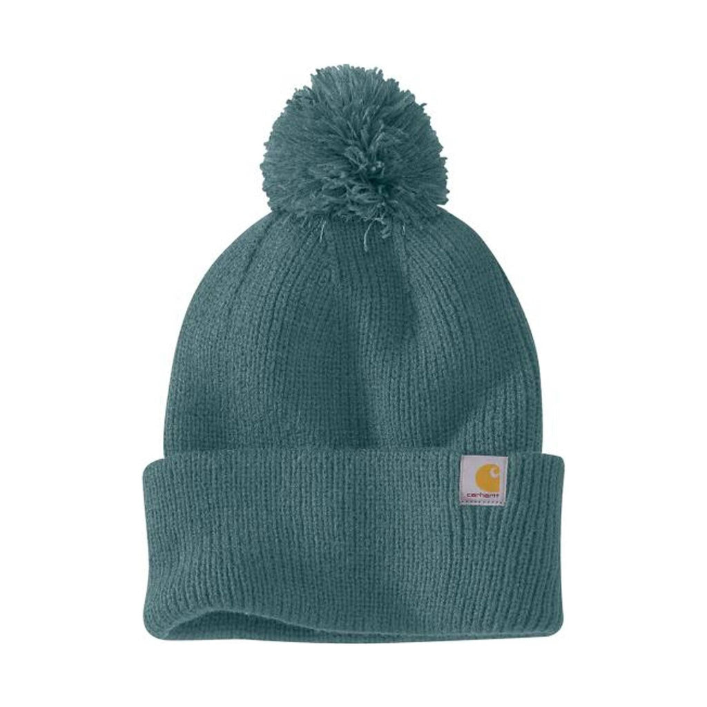 Carhartt Knit Pom-Pom Cuffed Beanie - Sea Pine - Lenny's Shoe & Apparel