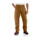 Carhartt Men's Firm Duck Double Front Work Dungaree - Brown - Lenny's Shoe & Apparel