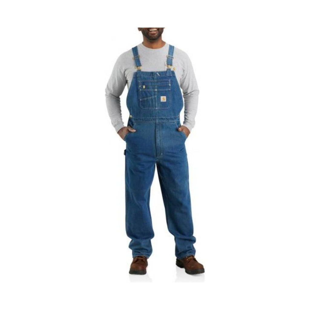 Carhartt Men's Loose-Fit Denim Bib Overalls - Darkstone - Lenny's Shoe & Apparel