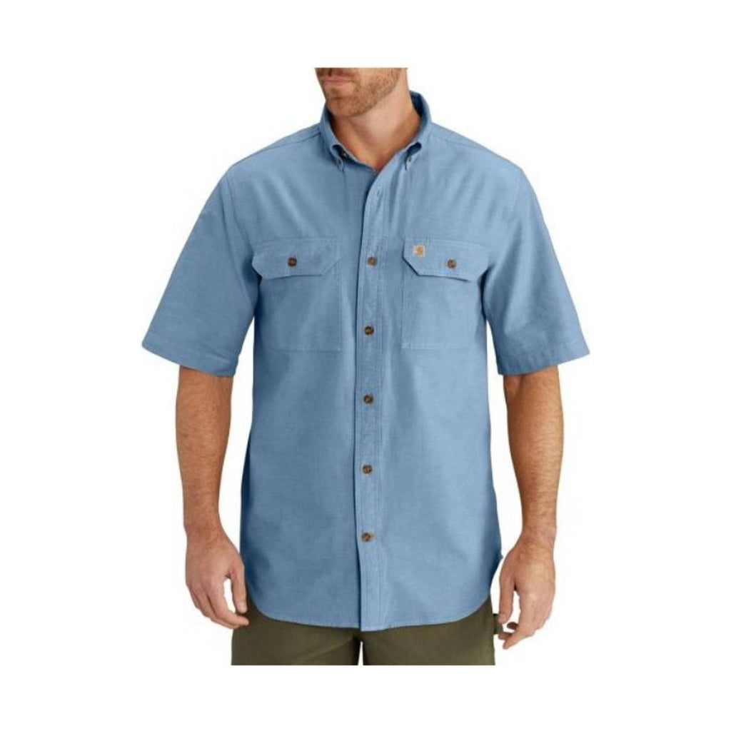 Carhartt Men's Midweight Short Sleeve Shirt - Blue Chambray - Lenny's Shoe & Apparel