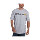 Carhartt Men's Short Sleeve Logo T-Shirt - Heather Gray - Lenny's Shoe & Apparel