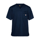 Carhartt Ripstop Rugged-Flex Men's 5-Pocket Stretch V-Neck Scrub Top - Navy - Lenny's Shoe & Apparel