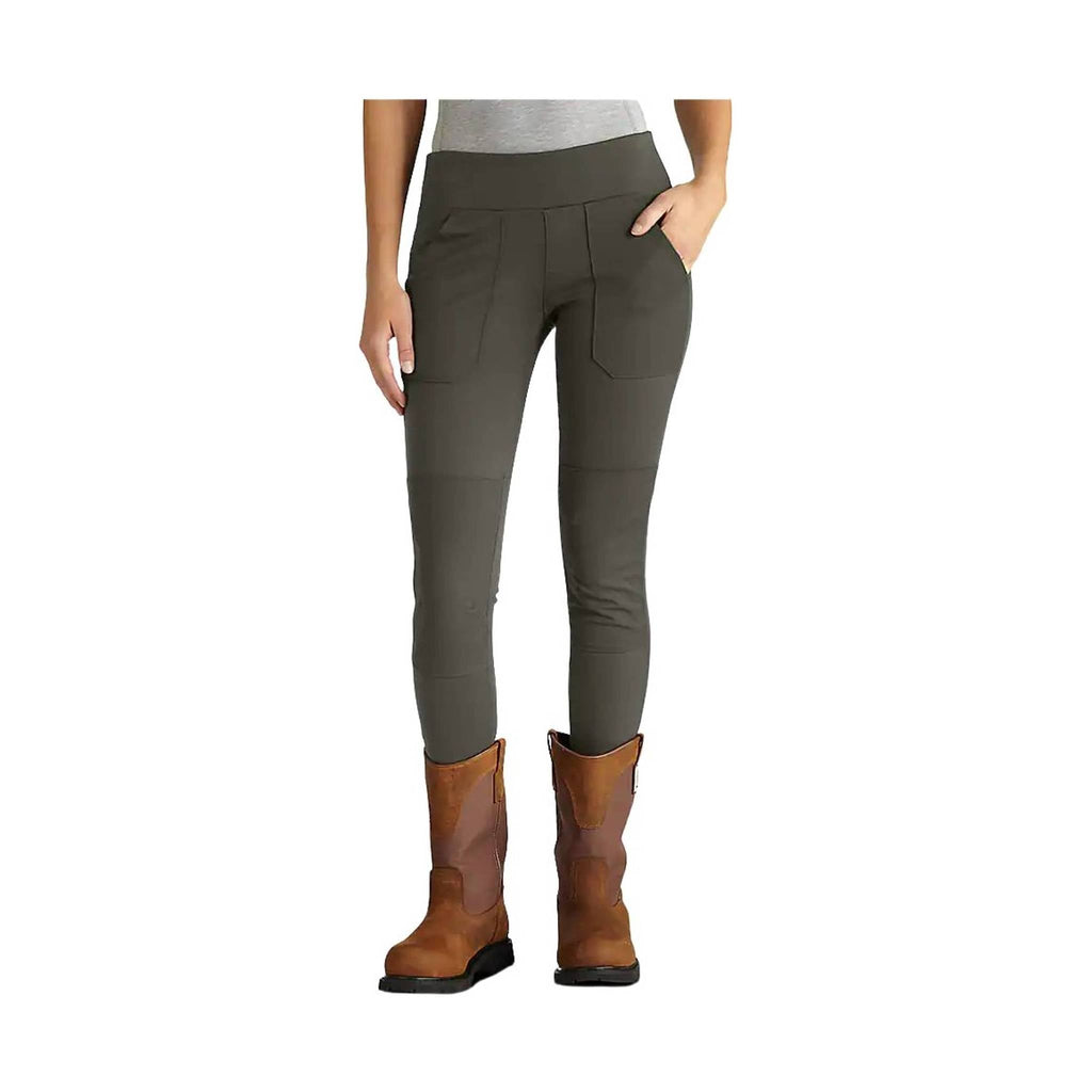 Carhartt Women's Force Fitted Midweight Utility Legging - Oyster Gray - Lenny's Shoe & Apparel