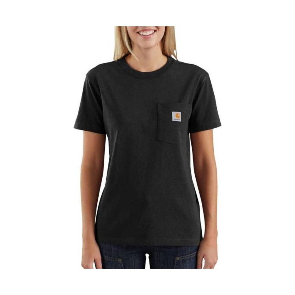 Carhartt Women's Loose Fit Heavyweight Short-Sleeve Pocket T-Shirt - Black - Lenny's Shoe & Apparel