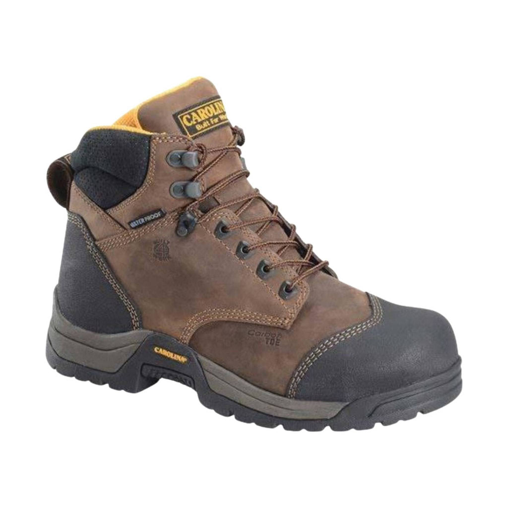 Carolina Men's 6" ESD Waterproof Carbon Composite Broad Toe Work Boot - Dark Brown - Lenny's Shoe & Apparel