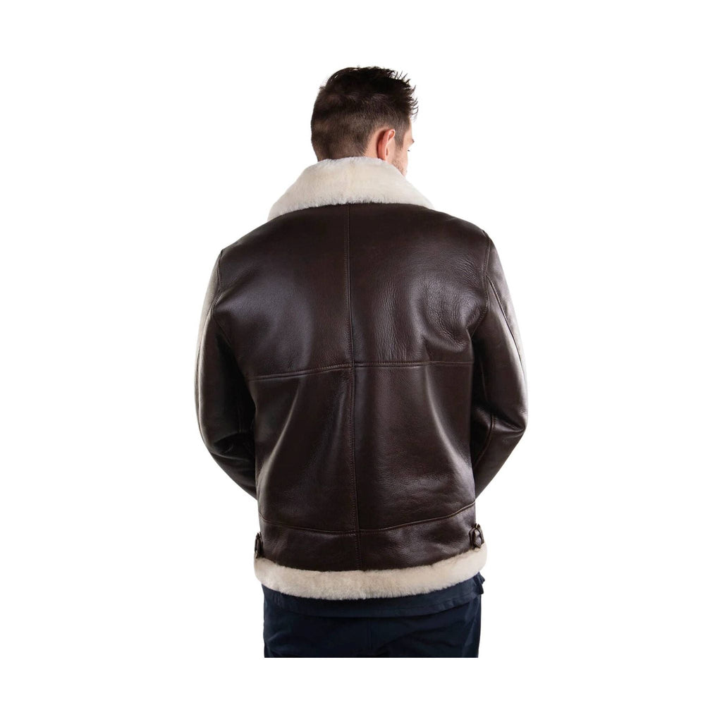 Cloud Nine Men's Sheepskin Whiskey Bomber Coat - Chocolate - Lenny's Shoe & Apparel