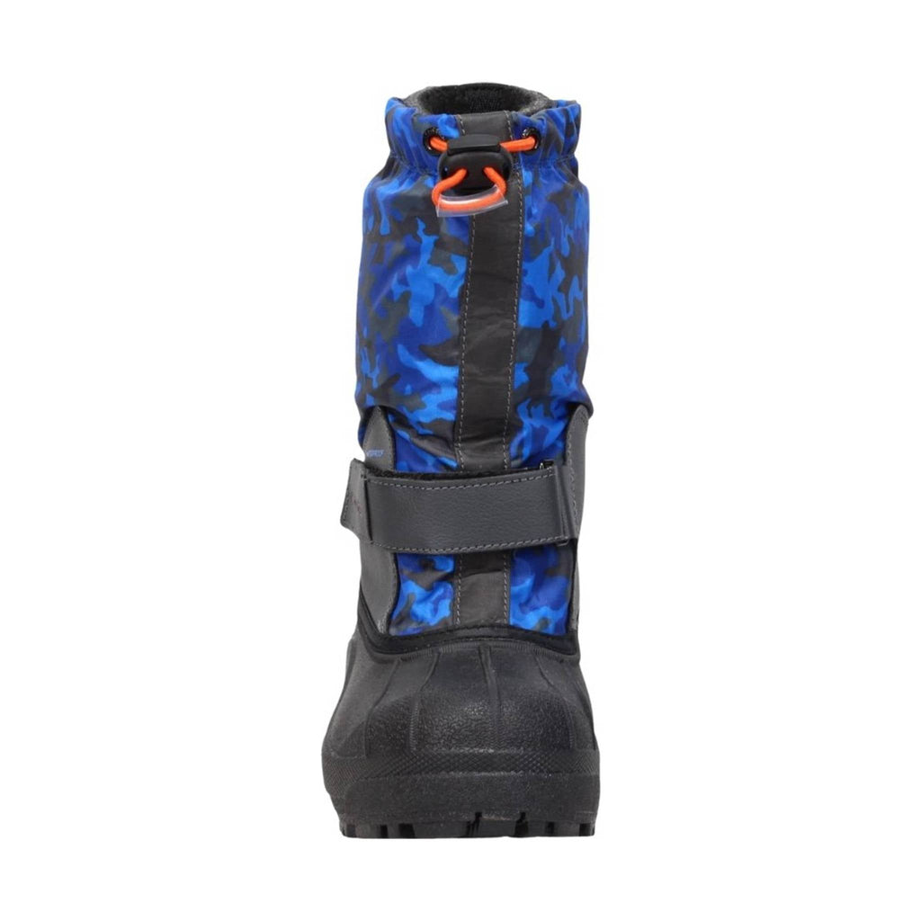 Columbia Kids' Powderbug Forty Print Winter Boots - Blue/Orange - Lenny's Shoe & Apparel