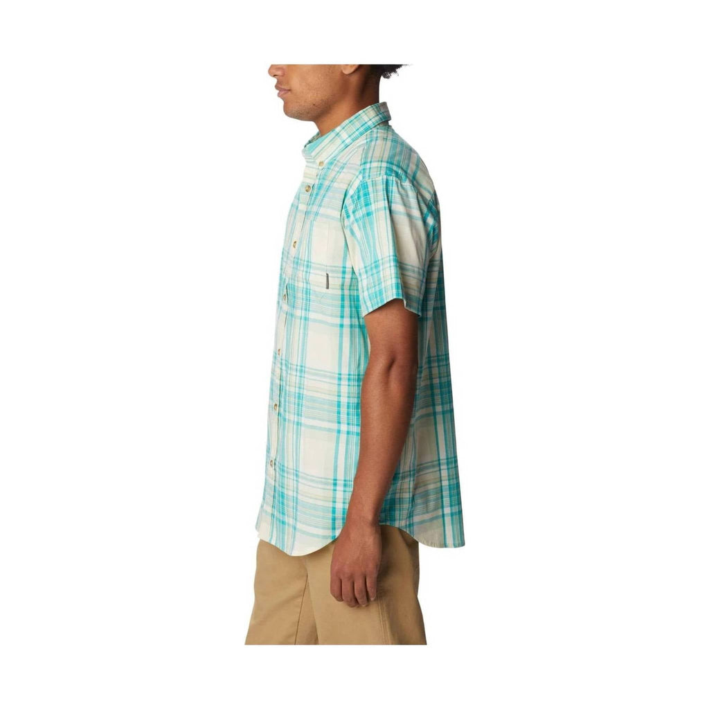 Columbia Men's Rapid Rivers II Short Sleeve Shirt - Ice Green Multi Plaid - Lenny's Shoe & Apparel