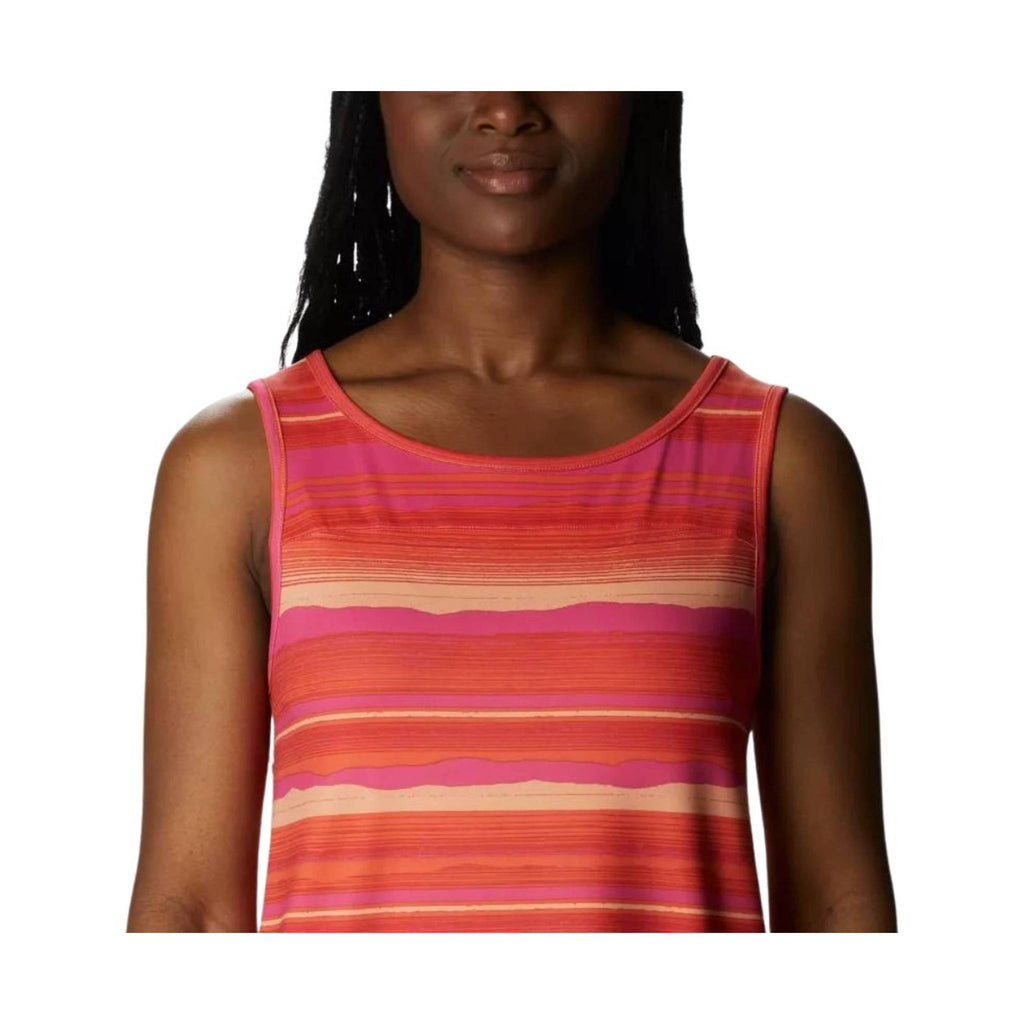 Columbia Women's Chill River Tank - Sunset Orange/Horizons Stripe - Lenny's Shoe & Apparel