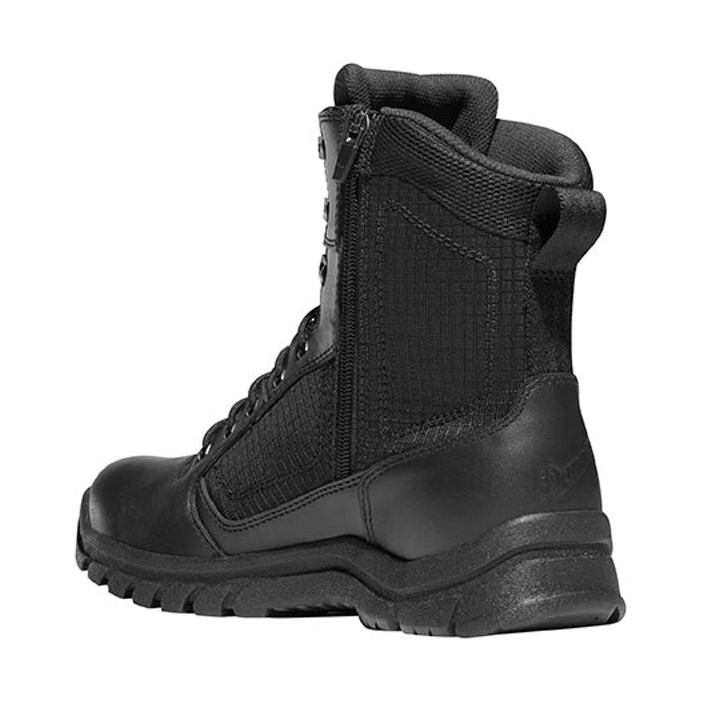 Danner Men's 8" Lookout Side-Zip Boot Plain Toe Work Boots - Black - Lenny's Shoe & Apparel